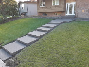 Exposed Aggregate Steps And Walkway Calgary